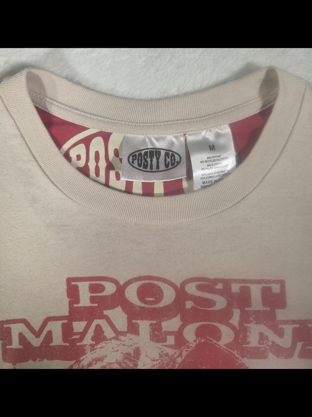 Post Malone Branded T shirt LIKE NEW Medium